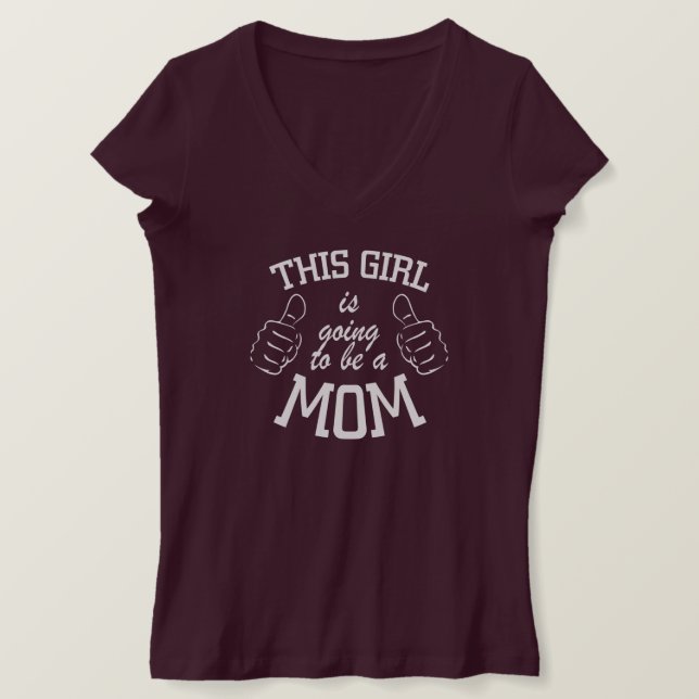 Camiseta este chica va a ser mamá (Anverso del diseño)
