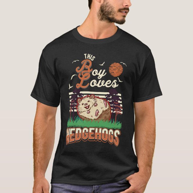 Camiseta Este chico ama a Hedgehogs Hedgehog Boy (Anverso)