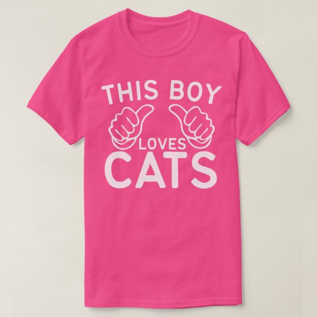 Camiseta Este chico ama al gato (Diseño del anverso)