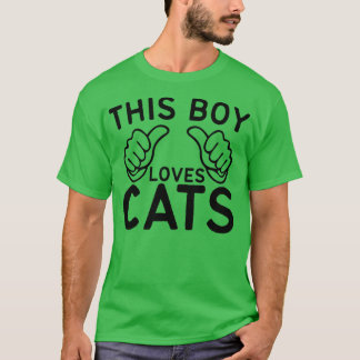Camiseta Este chico ama al gato1