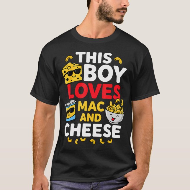 Camiseta Este Chico Ama La Macarrones Con Queso Y (Anverso)