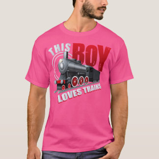 Camiseta Este chico ama las locomotoras de los trenes