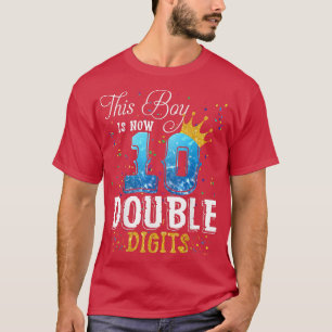 Camiseta Este chico es ahora dos dígitos, niño de cumpleaño