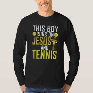 Camiseta Este chico funciona con Jesús y Tennis Boy
