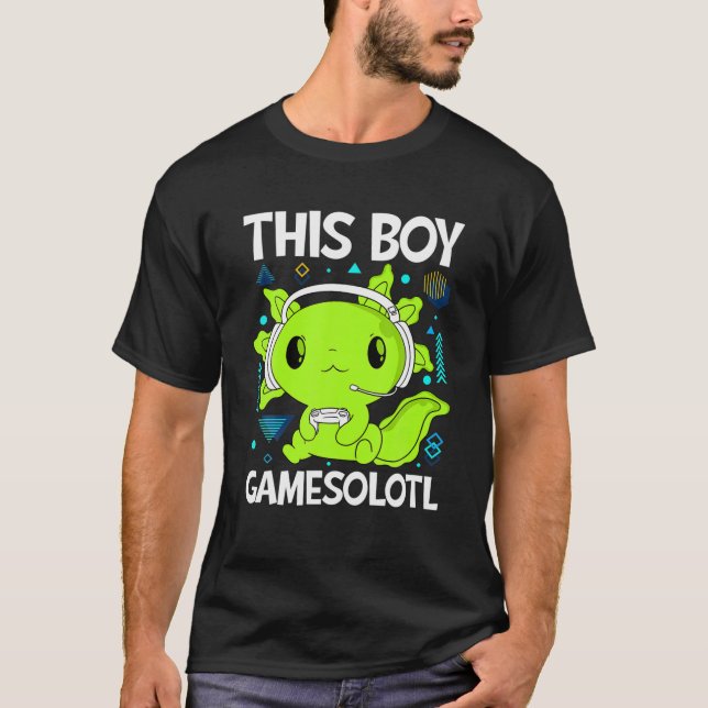 Camiseta Este chico Gamesolotl, videojuego Axolotl (Anverso)