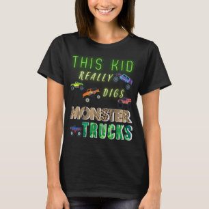 Camiseta Este chico realmente cavó camiones de Monstruo