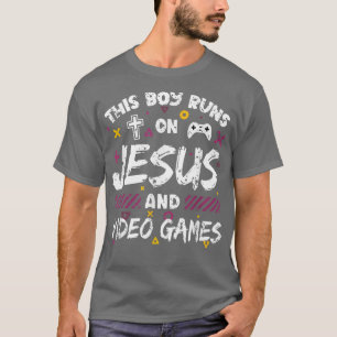 Camiseta Este chico se escapa de Jesús y juegos de video de