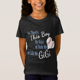 Camiseta Este chico se robó mi corazón de béisbol me llama 