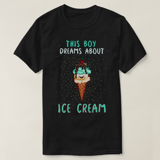 Camiseta Este chico sueña con el helado (Diseño del anverso)