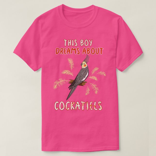 Camiseta Este chico sueña con las Cockatiels (Diseño del anverso)