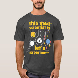 Camiseta Este científico loco es 6 cumpleaños, sexta cienci