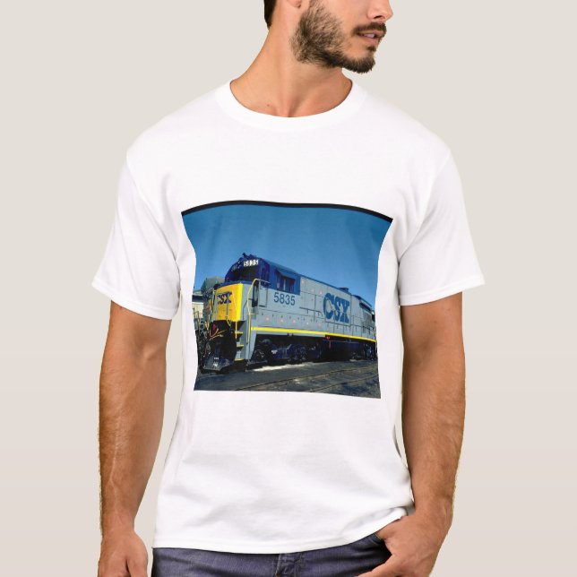Camiseta Este CSX GE B36-7 #5835, 1990_Trains (Anverso)