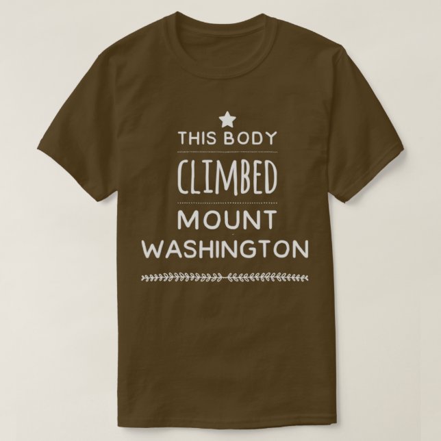 Camiseta Este cuerpo subió al diseño del Monte Washington (Diseño del anverso)
