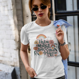 Camiseta Este Debe Ser El Lugar De Boho Floral