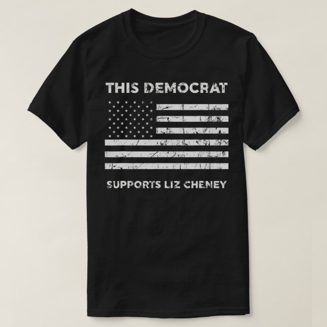 Camiseta Este demócrata apoya a Liz Cheney  (Diseño del anverso)