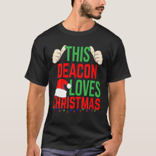 Camiseta Este diácono ama a los Navidades Feliz Navidad