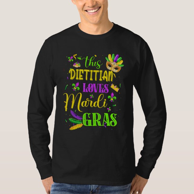 Camiseta Este Dietista adora El Auto Del Festival Mardi Gra (Anverso)