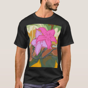 Camiseta Este diseño de arte floral abstracto combina una s
