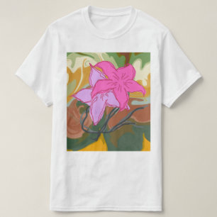 Camiseta Este diseño de arte floral abstracto combina una s