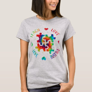 Camiseta Este Diseño De Conciencia Del Autismo Presenta Un