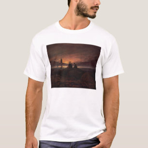 Camiseta Esté en la luna el levantamiento sobre el mar,