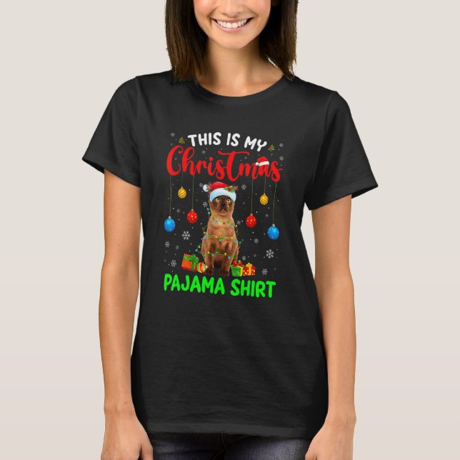Camiseta Este es el árbol de navidad de gato birmano de Paj (Anverso)