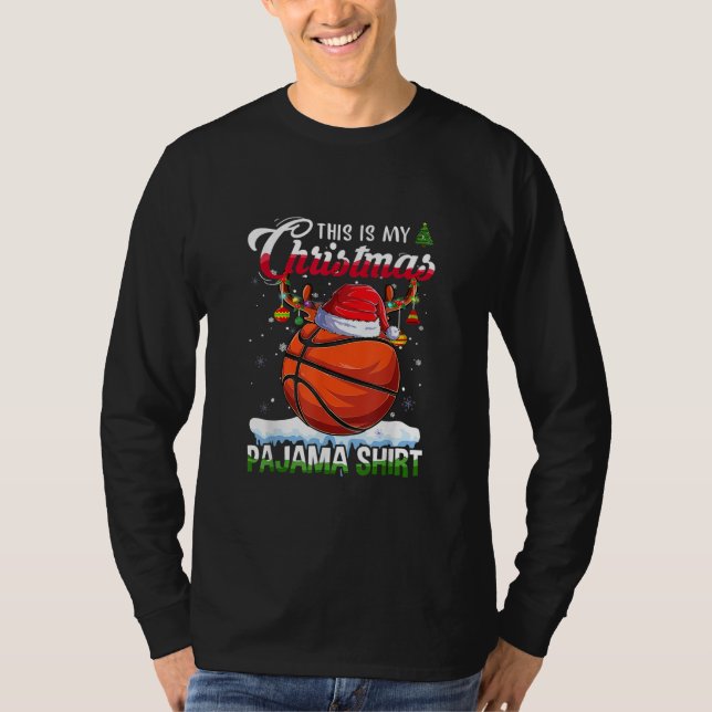 Camiseta Este es el baloncesto de los Camisas Pajama de mis (Anverso)