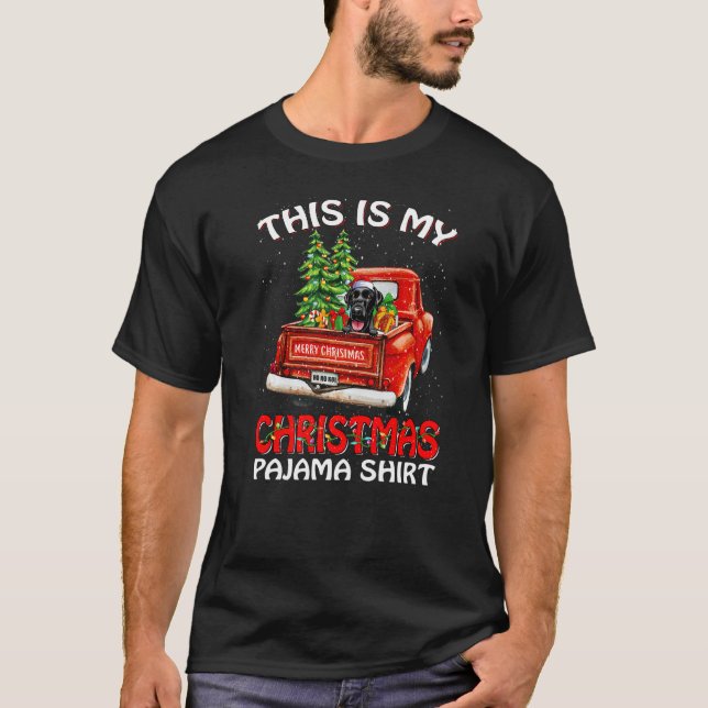 Camiseta Este Es El Camión Rojo Pajama Labrador De Mis Navi (Anverso)