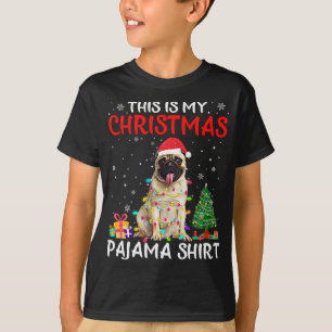 Camiseta Este es el costazo de mis Navidades Pug Pajama Xma