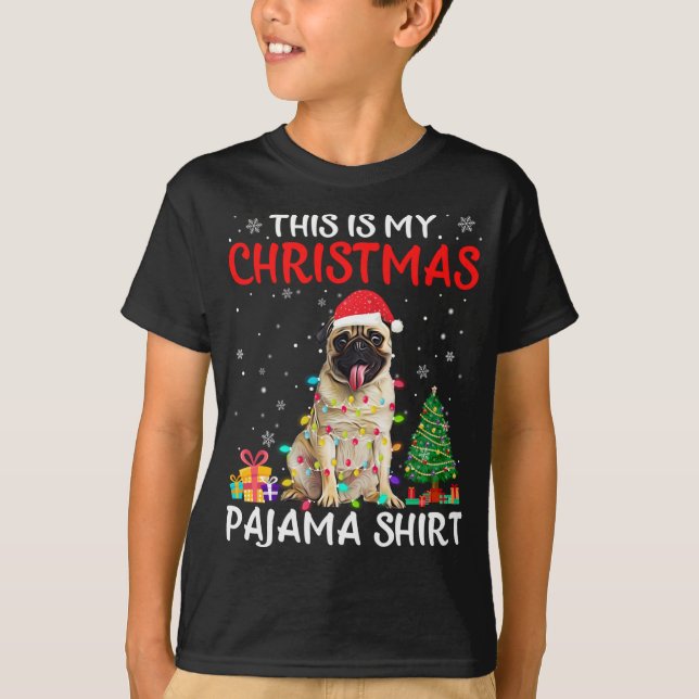 Camiseta Este es el costazo de mis Navidades Pug Pajama Xma (Anverso)