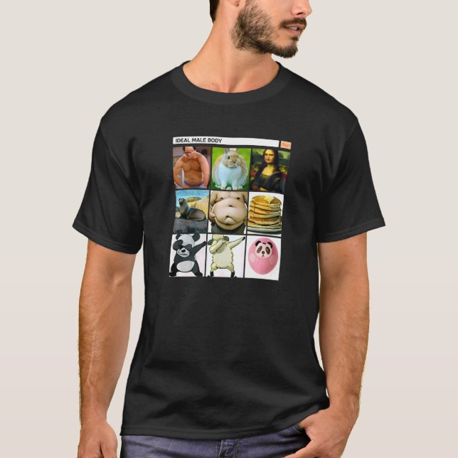 Camiseta Este Es El Cuerpo Masculino Ideal Para Las Imágene (Anverso)