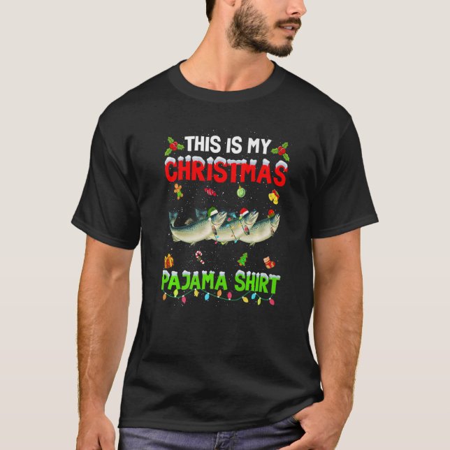 Camiseta Este Es El Escuadrón De Salmón De Pajama Xmas De M (Anverso)