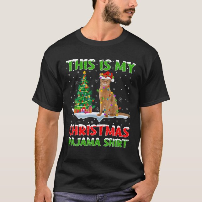 Camiseta Este Es El Gato Abysiniano De Mis Navidades Pajama (Anverso)