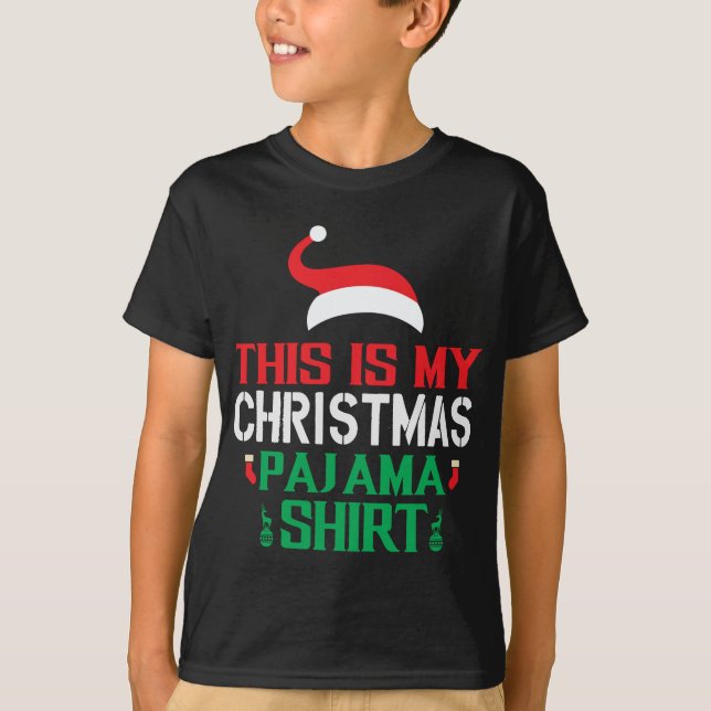 Camiseta Este es el gorra de mis Navidades Pajama Santa (Anverso)