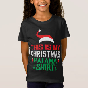 Camiseta Este es el gorra de mis Navidades Pajama Santa