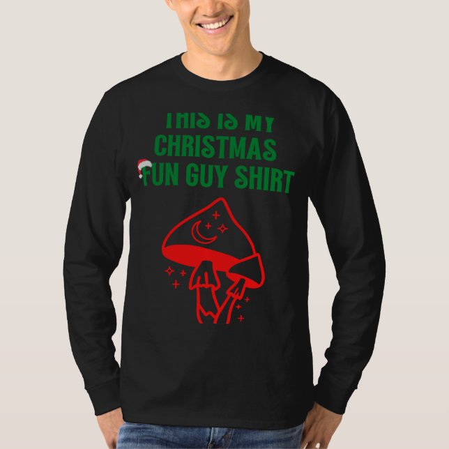 Camiseta Este Es El Hongo Divertido De Mis Navidades Guy Mu (Anverso)