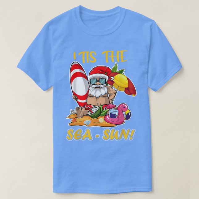 Camiseta Este Es El Mar De Los Navidades De Sun Santa Claus (Diseño del anverso)