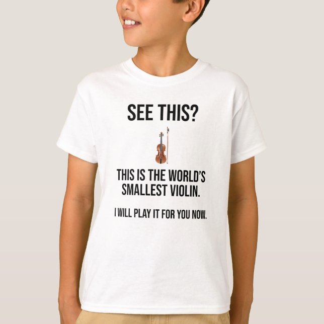 Camiseta Este es el más pequeño sarcástico de violín del mu (Anverso)