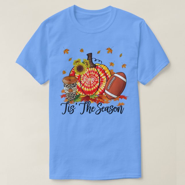 Camiseta Este Es El Naranja De Fútbol De Temporada Tie Dye  (Diseño del anverso)