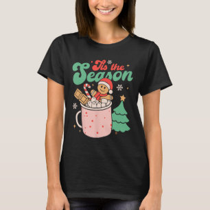 Camiseta Este Es El Navidad De Temporada Hot Cocoa Gingerbr