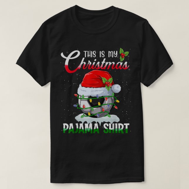 Camiseta Este Es El Petro De Fútbol De Mis Navidades Pajama (Diseño del anverso)