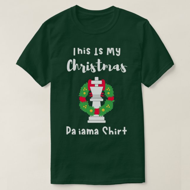 Camiseta Este Es El Regalo De Ajedrez Pajama De Mis Navidad (Diseño del anverso)