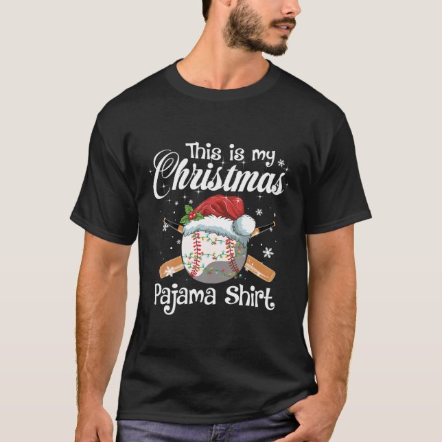 Camiseta Este Es El Regalo De Pajama De Béisbol De Mis Navi (Anverso)