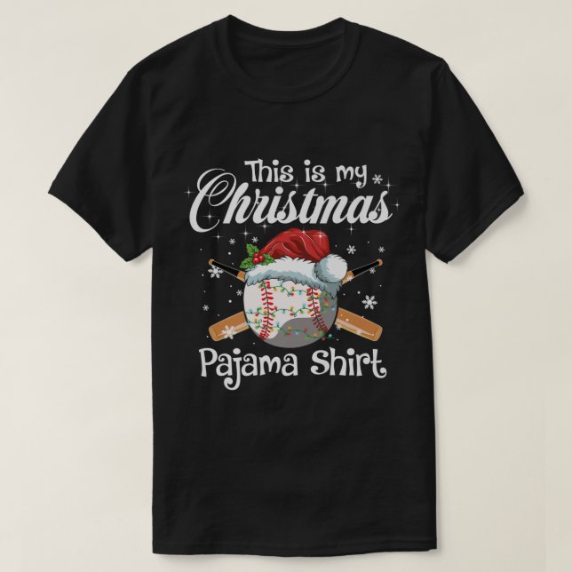 Camiseta Este Es El Regalo De Pajama De Béisbol De Mis Navi (Diseño del anverso)