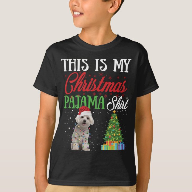 Camiseta Este es el regalo de Perro de Amante Maltés Pajama (Anverso)