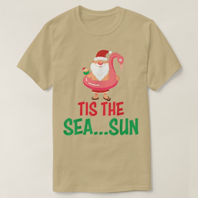 Camiseta Este es el Sea Sun Santa Flamingo Tube Coconut (Diseño del anverso)