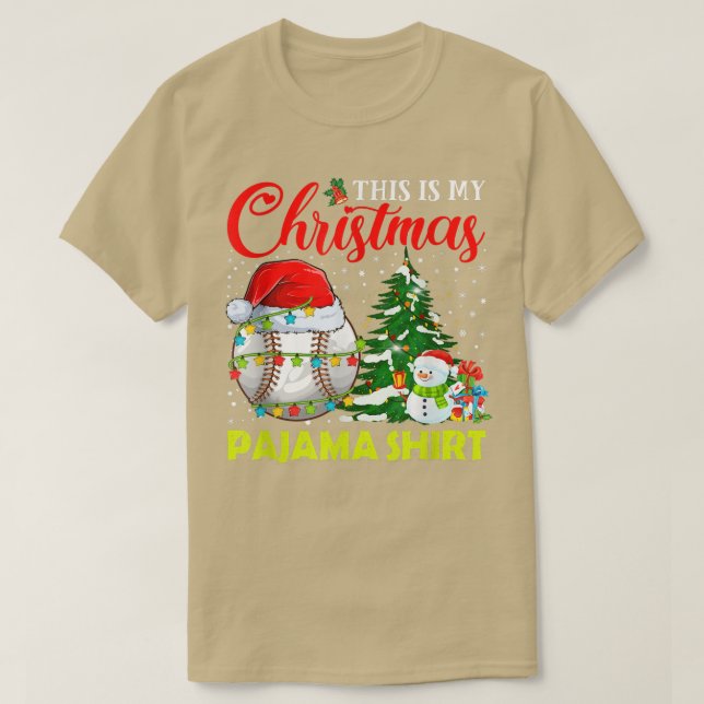 Camiseta Este Es El Tre De Mis Navidades Navidades De Béisb (Diseño del anverso)