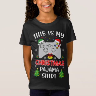 Camiseta Este es el video de Pajama Santa Hat Gamer de mis 