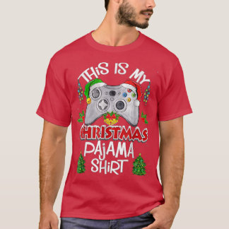Camiseta Este es el video de Pajama Santa Hat Gamer de mis 