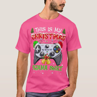 Camiseta Este es el video de Pajama Santa Hat Gamer de mis 